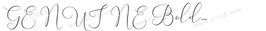 GENUINE Bold字体转换